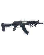 Zastava ZPAP92 AK-47 Pistol BULGED TRUNNION 1.5MM RECEIVER - Black | 7.62x39 | 10" Chrome Lined Barrel | Quad Rail | Night Brake | Angled Foregrip | SBA3 Arm Brace