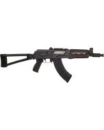 Zastava ZPAP92 AK-47 Pistol BULGED TRUNNION 1.5MM RECEIVER - Stained Wood Handguard | 7.62x39 | 10" Chrome Lined Barrel | Booster Brake | TF1913 Folding Brace