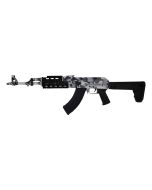 Zastava ZPAPM70 AK-47 Rifle - White Camouflage Cerakote | 7.62x39 | 16.3" Chrome Lined Barrel | Quad Rail | Zhukov-S Folding Stock
