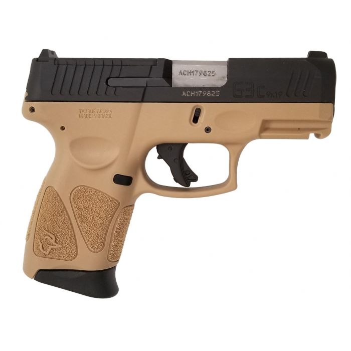 Taurus G3C T.O.R.O. Compact Pistol - Tan / Black | 9mm | 3.2" Barrel | 12rd 