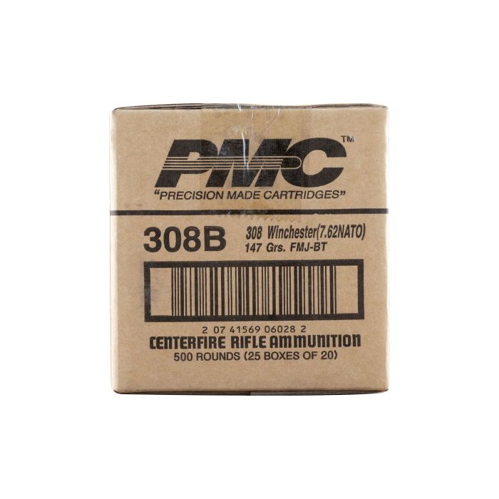 PMC Bronze .308 Winchester Rifle Ammo - 147 Grain | FMJ-BT | 1 Case (25 boxes)