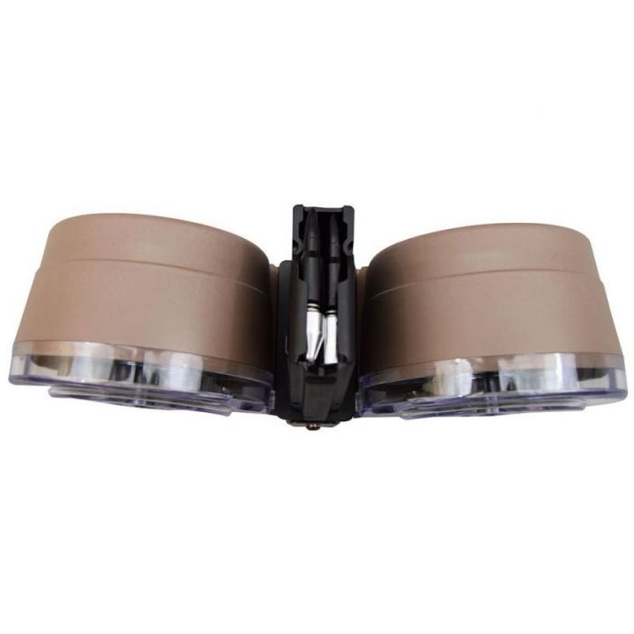 Rwb Ar 15 223 5 56 Dual Drum Magazine Desert Tan 100rd Gen 2 Reinforced Feed Lips 2nd Amendment Wholesale