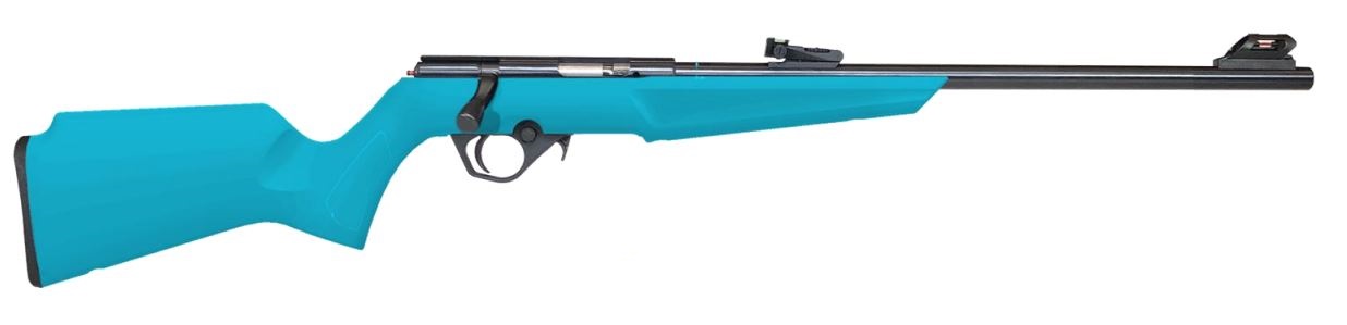 Rossi Compact Bolt Action Rimfire Rifle - Black / Cyan | .22 LR 16.5" Barr-img-1