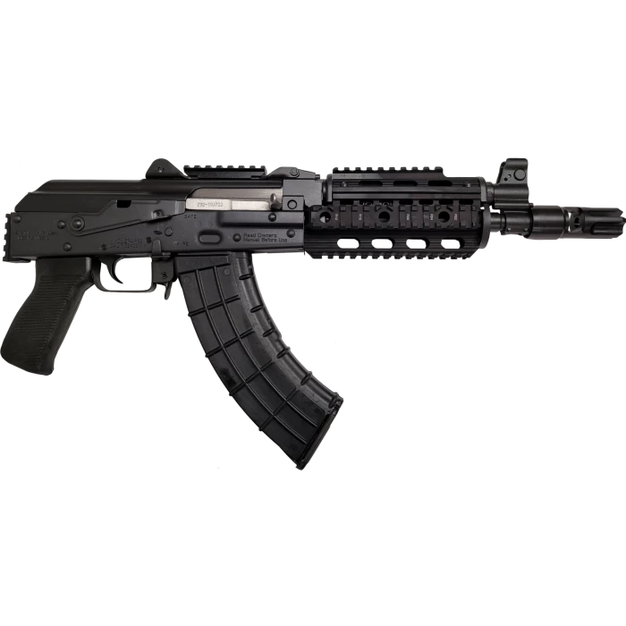 Zastava ZPAP92 AK-47 Pistol BULGED TRUNNION 1.5MM RECEIVER - Black |  7.62x39 | 10